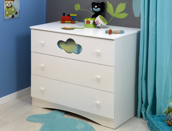 Commode bébé chambre altea blanche