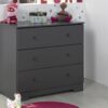 Commode bébé Oslo Gris Ardoise