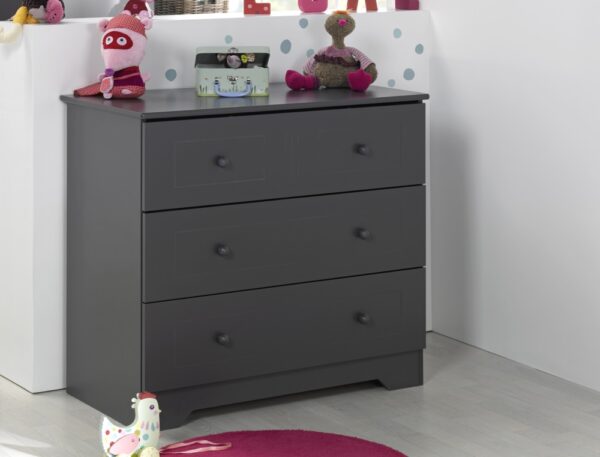 Commode bébé Oslo Gris Ardoise