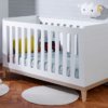 Lit bébé Evidence Blanc/bois -0