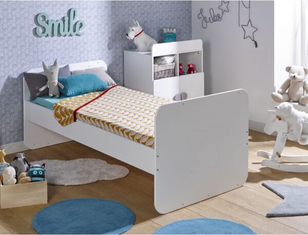 Lit Combi Fleur (ou Madrid) Blanc 70x140 cm-6194