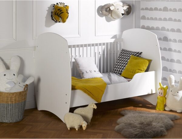 Lit bébé Méda Blanc 70 x 140 - ouvert