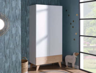 Armoire Equilibre blanc/bois