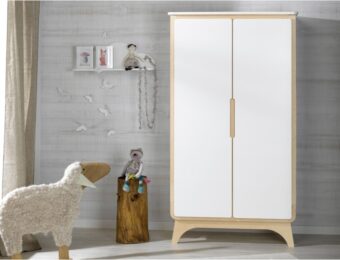 Armoire Bonheur blanc/bouleau