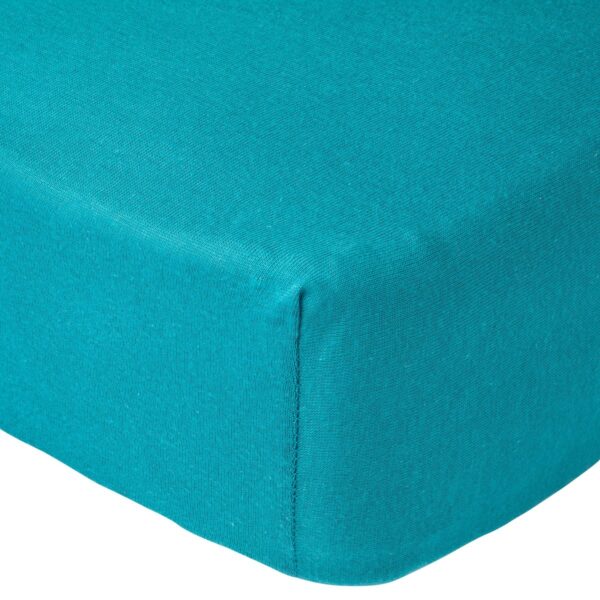 Drap housse Coton bleu tropical 70x140 cm