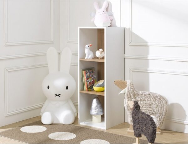 Casier Milo 3 cases blanc