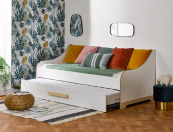 Lit banquette gigogne Boreal 90×190 cm + 2 Matelas