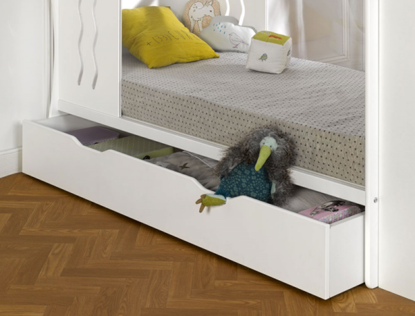 Lit bébé combiné évolutif Belem blanc 70x140 cm + Matelas – Image 4