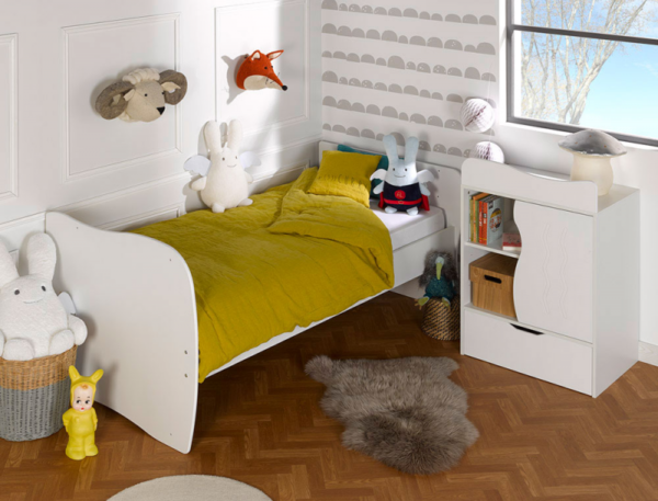 Lit bébé combiné évolutif Belem blanc 70x140 cm + Matelas – Image 5