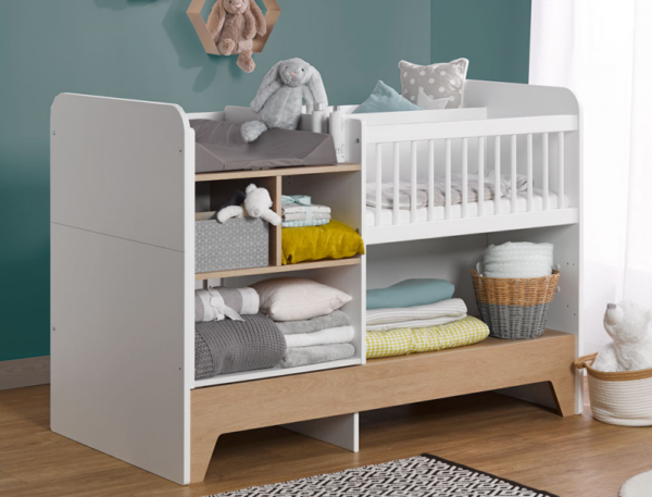 Lit bébé évolutif combiné Calisson + matelas 40x80