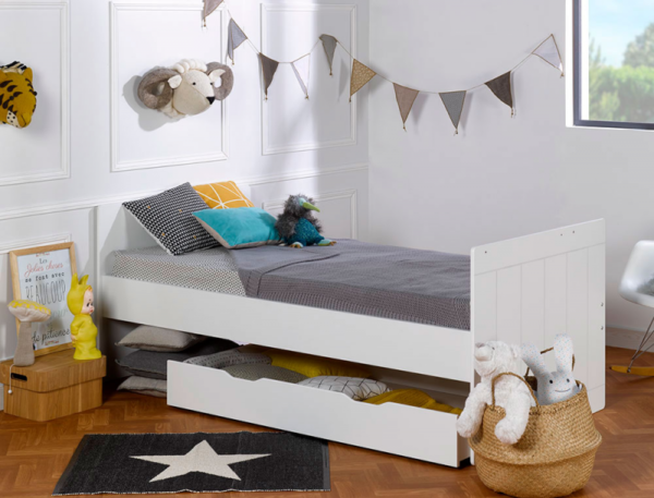 Lit bébé combiné évolutif Module blanc 70x140 cm + Matelas – Image 9