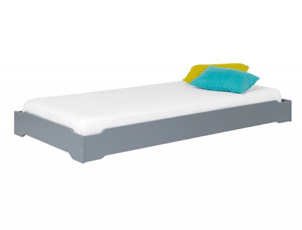 Lit Montessori Lokka gris flanelle 90x190 cm – Image 3