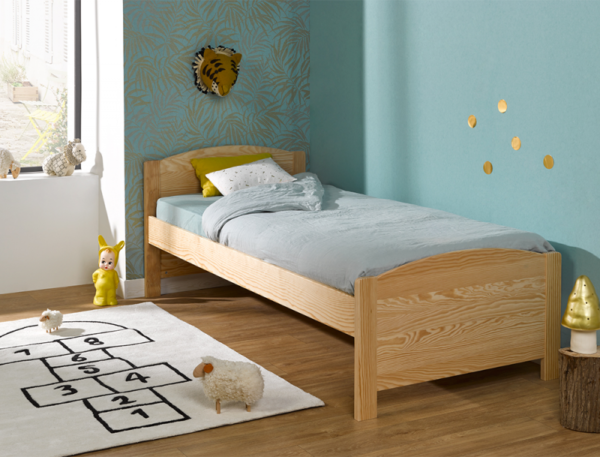 Pack lit enfant Opale pin naturel  + Tiroir lit + 1 matelas + Sommier – Image 2