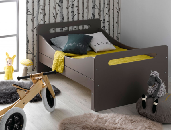 Lit enfant évolutif Féroé taupe + Tiroir & Matelas – Image 2