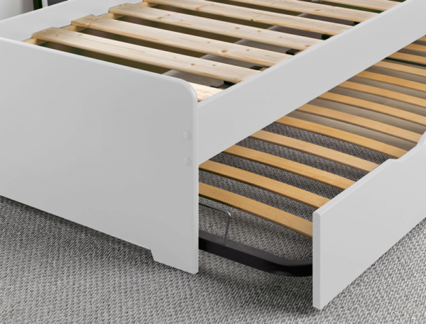 Lit gigogne enfant Féroé blanc 90x190 cm + 2 Matelas – Image 5