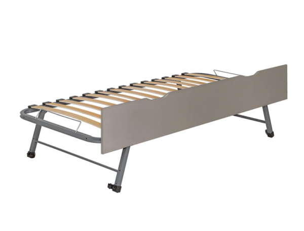 Lit gigogne enfant Féroé lin 90x200 cm + 2 Matelas – Image 4