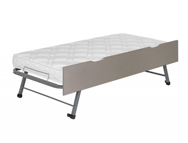 Lit gigogne enfant Féroé lin 90x200 cm + 2 Matelas – Image 5