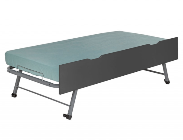 Lit enfant Milo anthracite 90x200 cm + 2 matelas + Tiroir de lit gigogne – Image 4