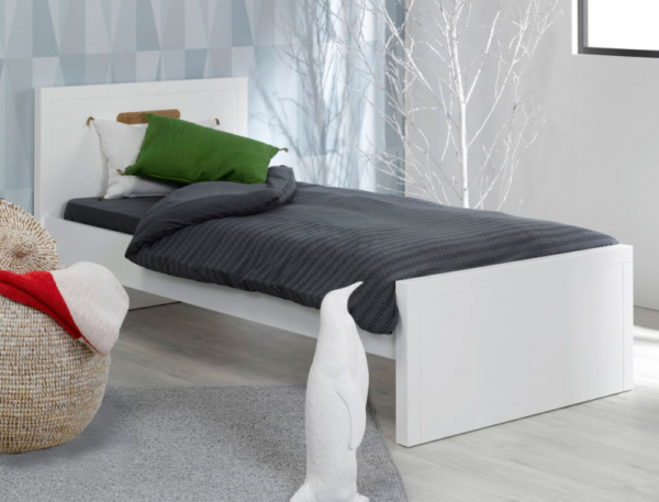 Lit enfant Milo blanc 90x200 cm + 2 matelas + Tiroir de lit gigogne – Image 2