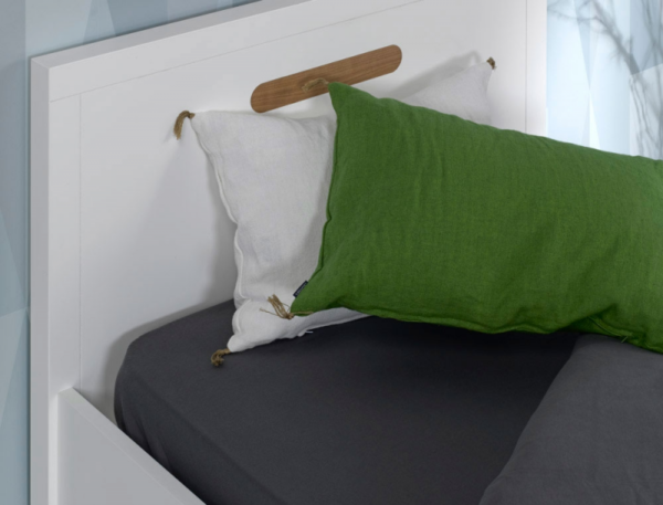Lit enfant Milo blanc 90x200 cm + 2 matelas + Tiroir de lit gigogne – Image 3