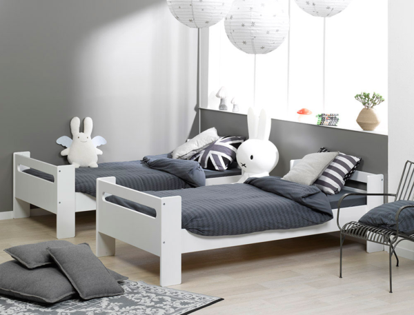 Lit mezzanine London blanc 90x190 cm + Matelas – Image 4