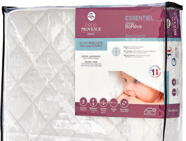 Lit bébé combiné évolutif Module blanc 70x140 cm + Matelas – Image 13