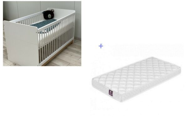 Lit bébé évolutif Douceur 70x140 cm + Matelas