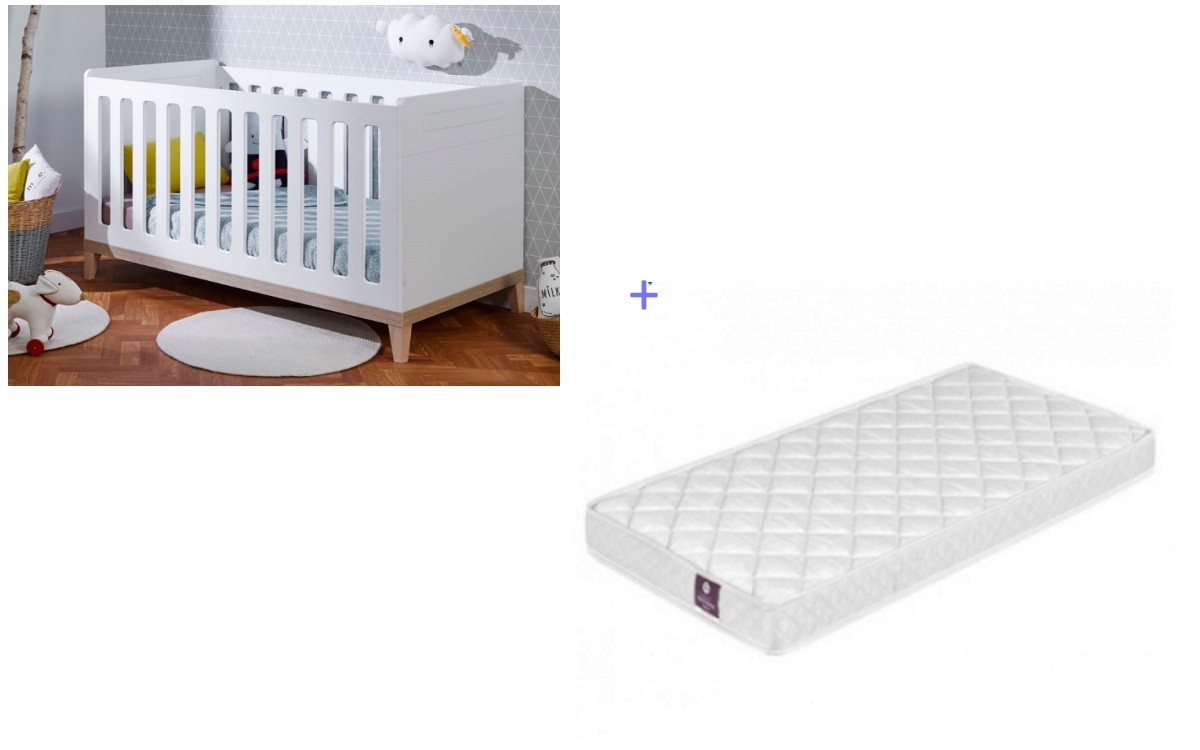 Matelas 70x140 pour lit bébé évolutif Wood - Les Enfants Rêveurs