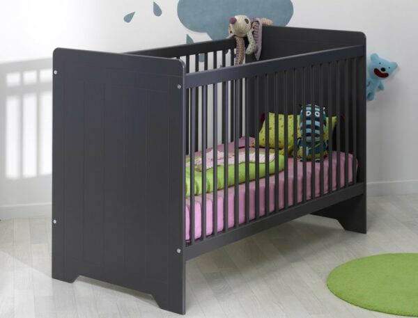 Lit bebé Oslo gris ardoise + Matelas – Image 2