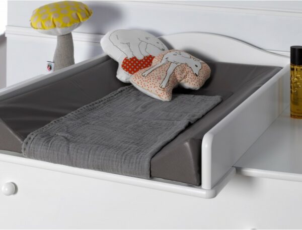 Mini chambre bébé Médéa blanche 70x140 cm avec plan à langer – Image 5