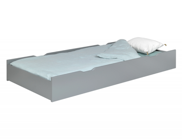 Pack lit enfant Opale gris flanelle + Tiroir lit + 1 matelas + Sommier – Image 5
