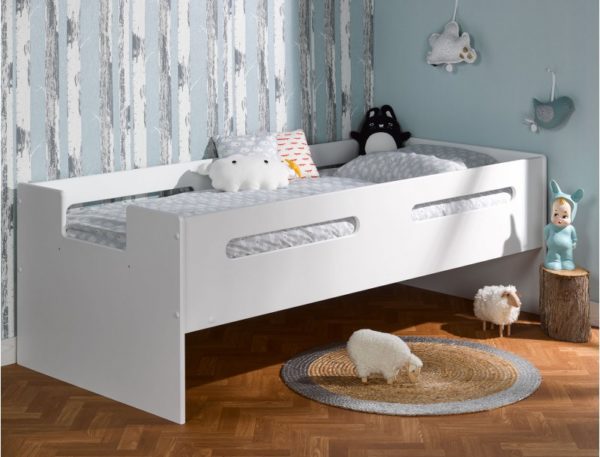 Lit demi-hauteur Plume blanc – Image 2