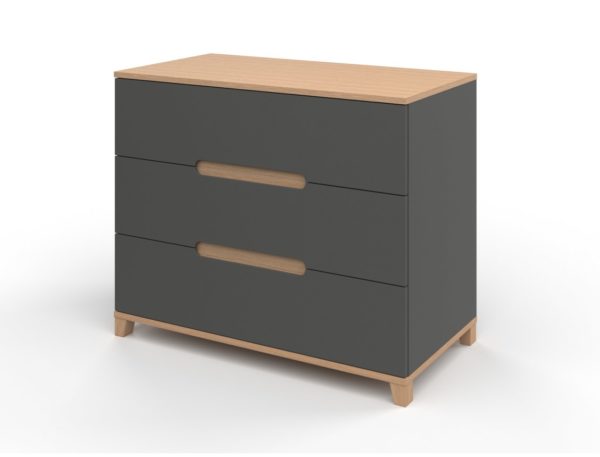 Commode Anthracite et Bois Milor – Image 3