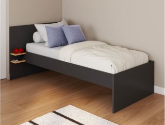 Lit Milor Anthracite 90x190 cm